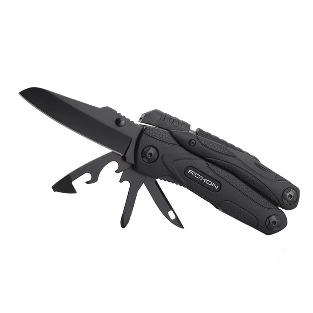 Мультитул Roxon SPARK CM1349 14 функцій нержавіюча сталь 10,7х4,5х2,3 см чорний - зображення 3