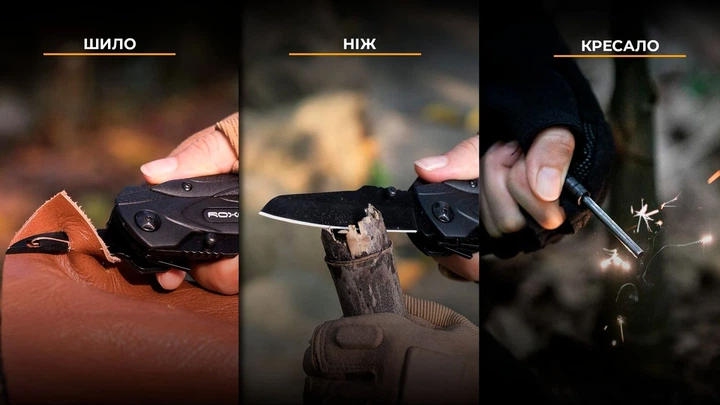Мультитул Roxon SPARK CM1349 14 функцій нержавіюча сталь 10,7х4,5х2,3 см чорний - зображення 7