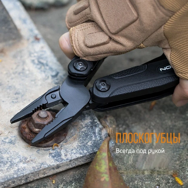 Мультитул Roxon SPARK CM1349 14 функцій нержавіюча сталь 10,7х4,5х2,3 см чорний - зображення 9