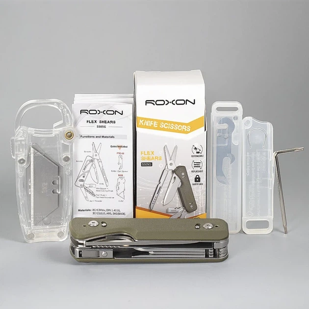 Мультитул Roxon Flex S505G 14 функций нержавеющая сталь 108х26х23 мм зеленый - изображение 12
