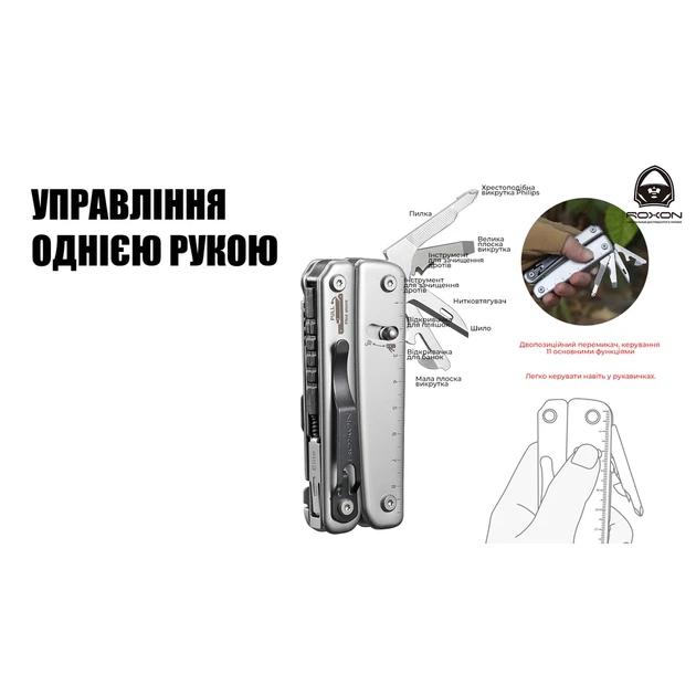 Мультитул Roxon Flash S803E 20 в 1 нержавеющая сталь 10,2х3,9х2,2 см черный - Фото 13 Мультитул Roxon Flash S803E 20 в 1 нержавеющая сталь 10,2х3,9х2,2 см черный - изображение 13
