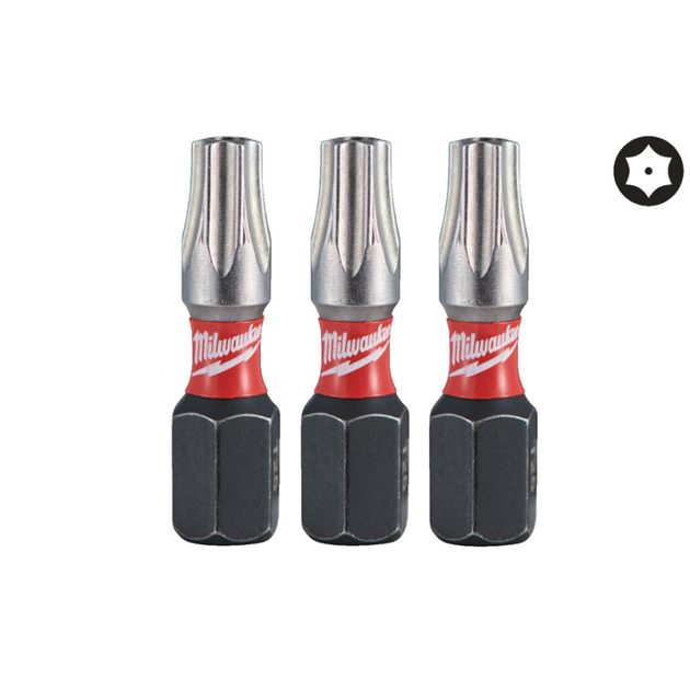 Бита SHOCKWAVE MILWAUKEE, TX BO25, 25мм, (3шт) - Фото 1 Бита SHOCKWAVE MILWAUKEE, TX BO25, 25мм, (3шт) - изображение 1