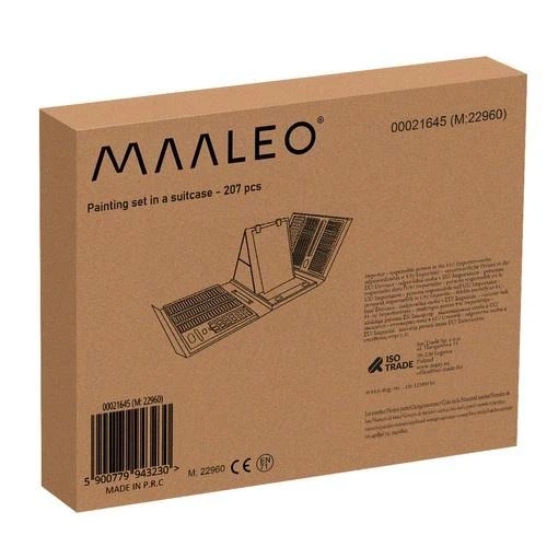 Набор для рисования Maaleo 208 предметов в чемодане с красками, фломастерами, карандашами и пастелью для детей (21645) - Фото 10 Набор для рисования Maaleo 208 предметов в чемодане с красками, фломастерами, карандашами и пастелью для детей (21645) - изображение 10