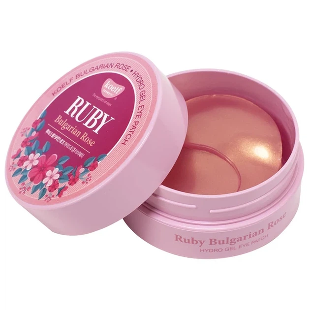 Гидрогелевые патчи под глаза с рубиновой пудрой и розовым маслом Koelf Ruby & Bulgarian Rose Eye Patch 60шт - Фото 3 Гидрогелевые патчи под глаза с рубиновой пудрой и розовым маслом Koelf Ruby & Bulgarian Rose Eye Patch 60шт - изображение 3