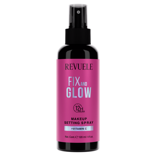 Revuele Makeup Setting spray Fix & Glow + Vitamin C спрей для фіксації макіяжу 120 мл - Фото 1 Revuele Makeup Setting spray Fix & Glow + Vitamin C спрей для фіксації макіяжу 120 мл - зображення 1