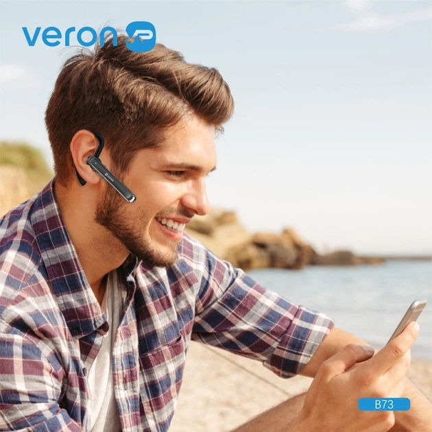 Bluetooth-гарнітура Veron B73 Black (781310) - Фото 5 Bluetooth-гарнітура Veron B73 Black (781310) - изображение 5