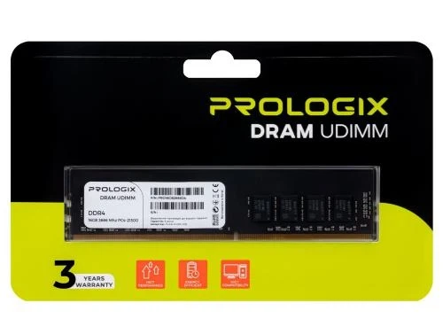 Пам'ять 16Gb DDR4, 2666 MHz, ProLogix, 19-19-19-43, 1.2V (PRO16GB2666D4) - зображення 2