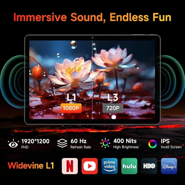 Планшет 10.1'' Full HD BNCF BPad 10 4+8/128Gb 4G 2-SIM 8 ядер Android 15 6500 mAh Серый (102182188) - изображение 5