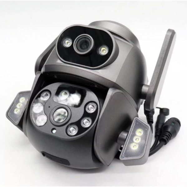 Камера наружная поворотная уличная двойная WIFI DOUL CAM Q-821 FULL-HD 4Mp Ночная сьемка Yoosee - зображення 7