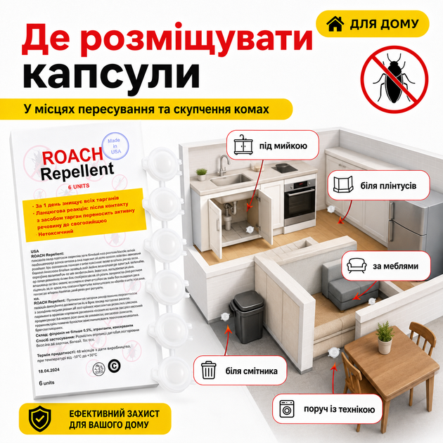 Гель від тарганів зручний у використанні Roach Repellent Засіб для боротьби з тарганами у квартирі 6в1 Гель від тарганів - зображення 10