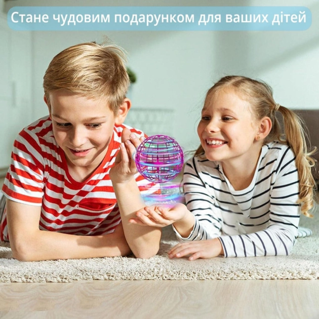 Летающий мяч бумеранг с RGB подсветкой и USB зарядкой развивающая игрушка спиннер (729145) - изображение 6