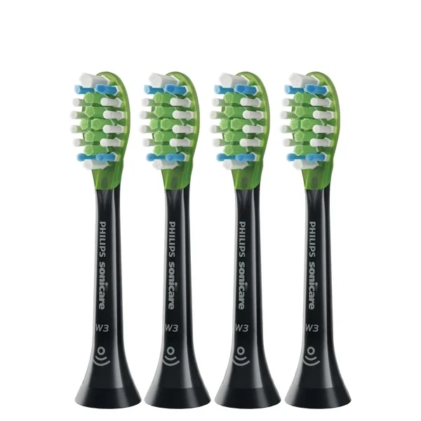 Насадки к электрической зубной щетке Philips W3 Premium White HX9064/95 (4 шт комплект) - Черные - изображение 2