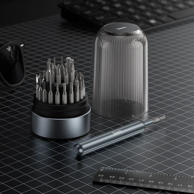 Многофункциональный набор отверток HOCO UT11 31-in-1 screwdriver set Серый - Фото 9 Многофункциональный набор отверток HOCO UT11 31-in-1 screwdriver set Серый - изображение 9