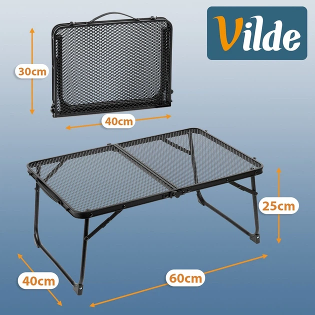 Стіл туристичний Vilde 489388 розкладний 60 x 40 x 25 см Чорний (5900670121522) - Фото 10 Стіл туристичний Vilde 489388 розкладний 60 x 40 x 25 см Чорний (5900670121522) - зображення 10