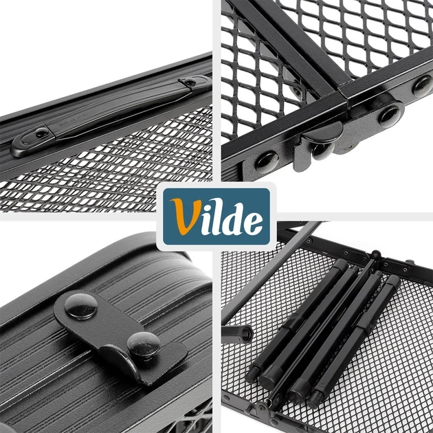 Стіл туристичний Vilde 489389 розкладний 2в1 60 x 40 x 27/56 см Чорний (5900670121539) - Фото 9 Стіл туристичний Vilde 489389 розкладний 2в1 60 x 40 x 27/56 см Чорний (5900670121539) - зображення 9