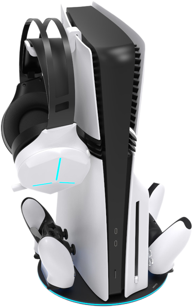 Podstawka ładująca YAXO CYCLONE RAMP NE do PS5/PS5 Slim/PS5 Pro Techno Black (YGCRNECB01B) - obraz 9