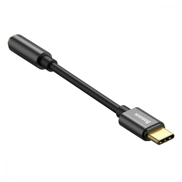 Кабель для аудіо Baseus Type-C - 3.5mm Jack 0.09 м Чорний (CATL54-01) - Фото 7 Кабель для аудіо Baseus Type-C - 3.5mm Jack 0.09 м Чорний (CATL54-01) - зображення 7