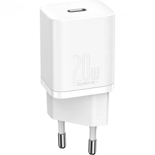 Зарядний пристрій Baseus Super Silicone PD Charger 20W 1x USB Type-C Білий (CCSUP-B02) - зображення 2