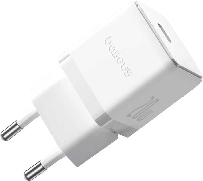 Зарядное устройство Baseus Palm Fast Charger 1C 20 Вт с кабелем USB-C - Lightning 1 м Белый (E0116400) - Фото 4 Зарядное устройство Baseus Palm Fast Charger 1C 20 Вт с кабелем USB-C - Lightning 1 м Белый (E0116400) - изображение 4