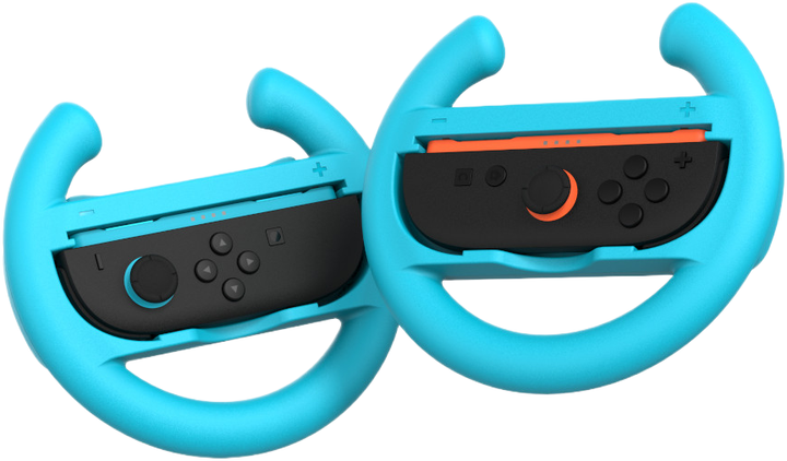 Тримач Кермо Yaxo для Joy-Con Wheels Set на NS/NS2 Inferno Orange/Hydro Blue (YGWSJCH01CM) - зображення 8