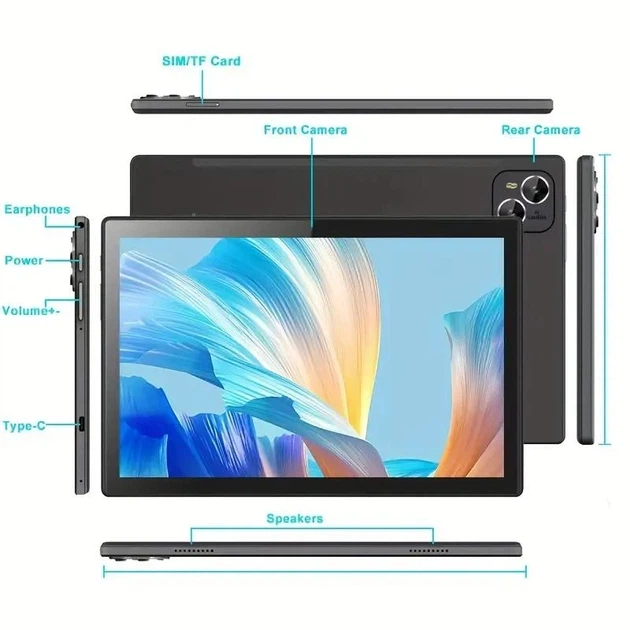 Планшет-ноутбук Crelander T40 10.1" HD / 12 ГБ RAM / 128 ГБ / Dual SIM / Android / Рожевий - зображення 3