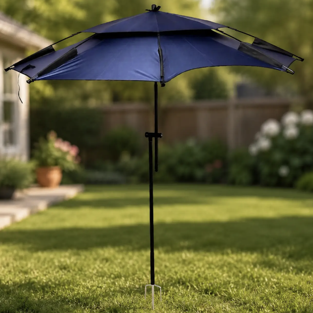 Пляжный зонт Outdoor Umbrella 2,4 м с наклонным механизмом, треногой с колышками, чехлом для переноски, защитой от солнца и ветра - Фото 6 Пляжный зонт Outdoor Umbrella 2,4 м с наклонным механизмом, треногой с колышками, чехлом для переноски, защитой от солнца и ветра - изображение 6