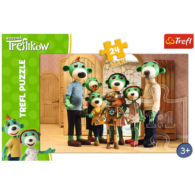 Puzzle Trefl Trefliki Portret rodzinny z Robobotem 24-maxi 24 elementa (5900511142549) - obraz 3