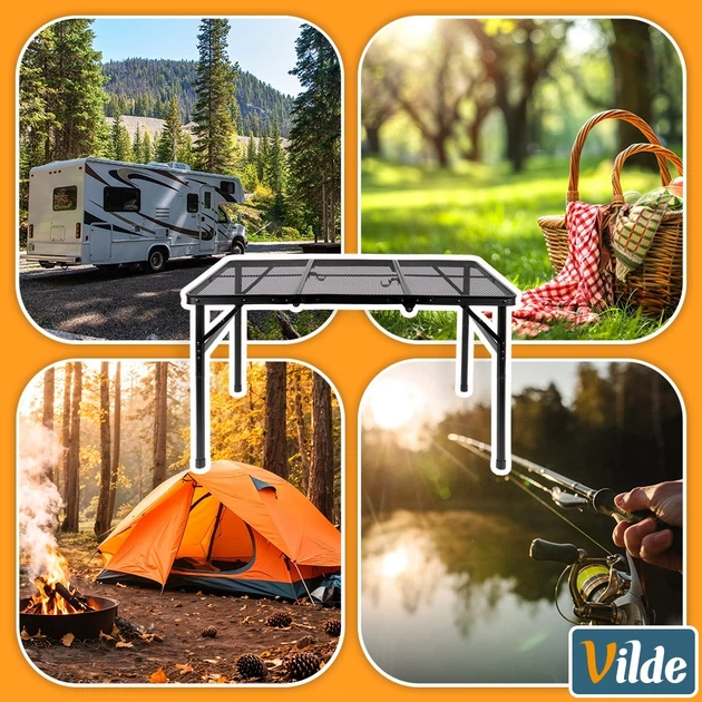 Стіл туристичний Vilde 489394 розкладний 2в1 90 x 60 x 27/56 см Чорний (5900670121584) - Фото 13 Стіл туристичний Vilde 489394 розкладний 2в1 90 x 60 x 27/56 см Чорний (5900670121584) - зображення 13