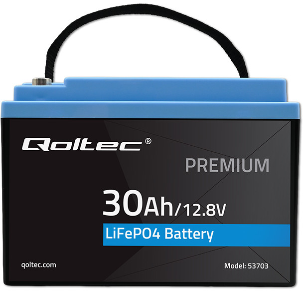 Аккумуляторная батарея Qoltec LiFePO4 Литий-железо-фосфатный 12.8V 30Ah 384Wh BMS 53703 (5901878537030) - изображение 3