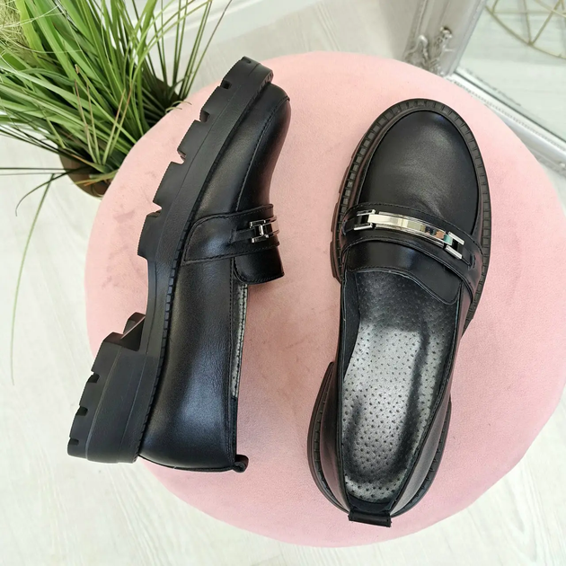Туфли женские кожаные Vasha Para 36 черные 12646 - изображение 7