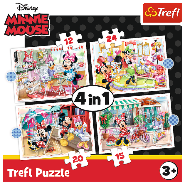 Puzzle Trefl Disney Minnie Mouse Minnie z przyjaciółmi 4 w 1 71 element (5900511343557) - obraz 6