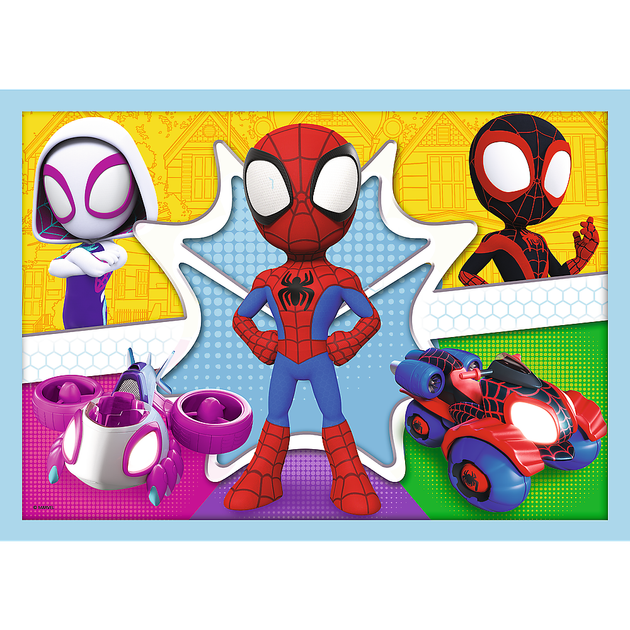 Puzzle Trefl Marvel Ekipa Spiday'a 4 w 1 71 element (5900511346114) - obraz 3