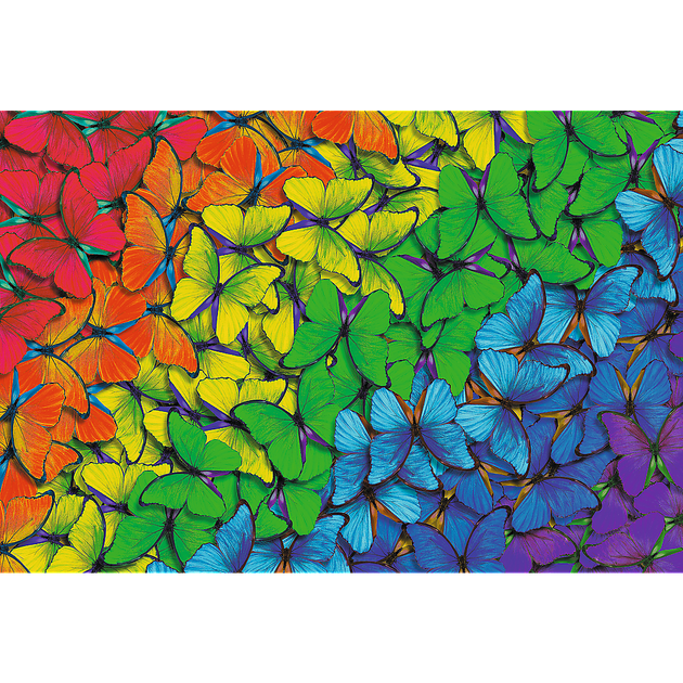 Puzzle drewniane Trefl Tęczowe motyle 501 element (5900511201598) - obraz 2