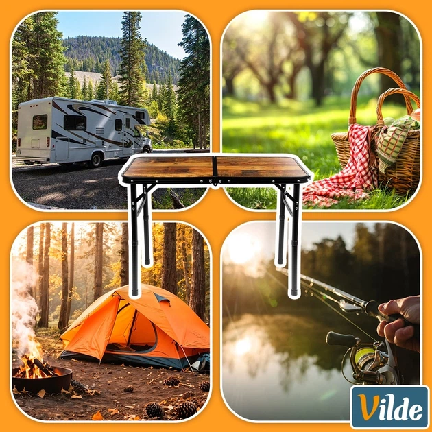 Стіл туристичний Vilde 489400 розкладний 2в1 80 x 40 x 33/60 см Коричневий (5900670121645) - Фото 13 Стіл туристичний Vilde 489400 розкладний 2в1 80 x 40 x 33/60 см Коричневий (5900670121645) - зображення 13