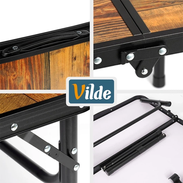 Стіл туристичний Vilde 489402 розкладний 2в1 90 x 60 x 25/54,5 см Коричневий (5900670121669) - Фото 7 Стіл туристичний Vilde 489402 розкладний 2в1 90 x 60 x 25/54,5 см Коричневий (5900670121669) - зображення 7