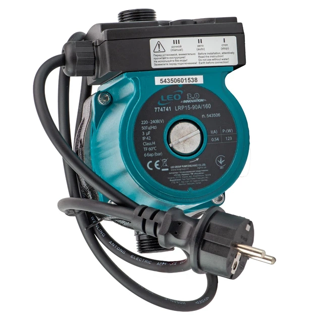 Насос циркуляционный LEO 3.0 LRP15-90A/160 123Вт Hmax 9м Qmax 25л/мин чугун 160мм - Фото 2 Насос циркуляционный LEO 3.0 LRP15-90A/160 123Вт Hmax 9м Qmax 25л/мин чугун 160мм - изображение 2
