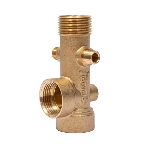 З'єднувач шестивихідний Aquatica 110мм 1"М×1/4"М×1/4"М×1"F×1"×1/4"F латунь - Фото 3 З'єднувач шестивихідний Aquatica 110мм 1"М×1/4"М×1/4"М×1"F×1"×1/4"F латунь - зображення 3
