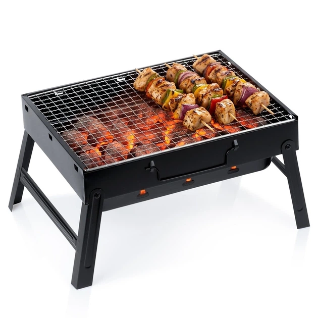 Grill węglowy Vilde 489378 składany przenośny w walizce 40 x 27.5 x 20 cm (5900670121294) - obraz 4