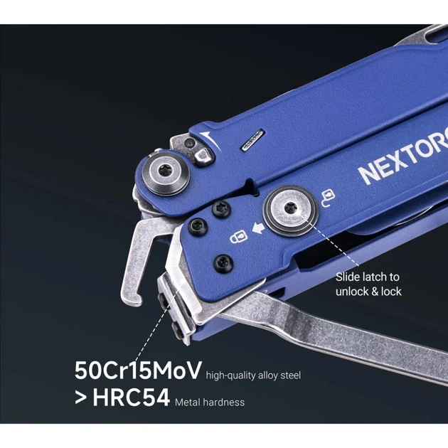 Мультитул Nextorch Pioneer MT20 14 функций нержавеющая сталь 109х39х28 мм синий - изображение 4