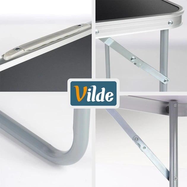 Стіл туристичний Vilde 489408 розкладний 70 x 50 x 60 см Графітовий (5900670121720) - Фото 4 Стіл туристичний Vilde 489408 розкладний 70 x 50 x 60 см Графітовий (5900670121720) - зображення 4