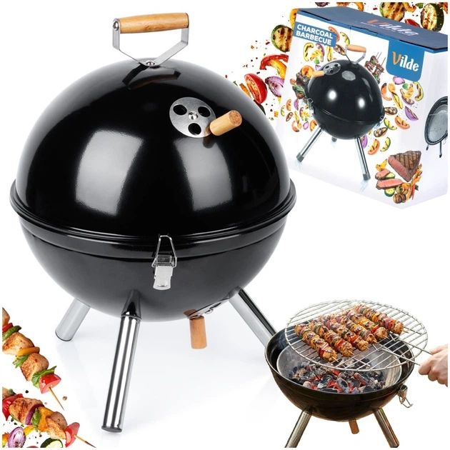 Grill węglowy Vilde 489381 kulisty przenośny stalowy 31 x 31 x 41 cm (5900670121324) - Zdjęcie 6 Grill węglowy Vilde 489381 kulisty przenośny stalowy 31 x 31 x 41 cm (5900670121324) - obraz 6