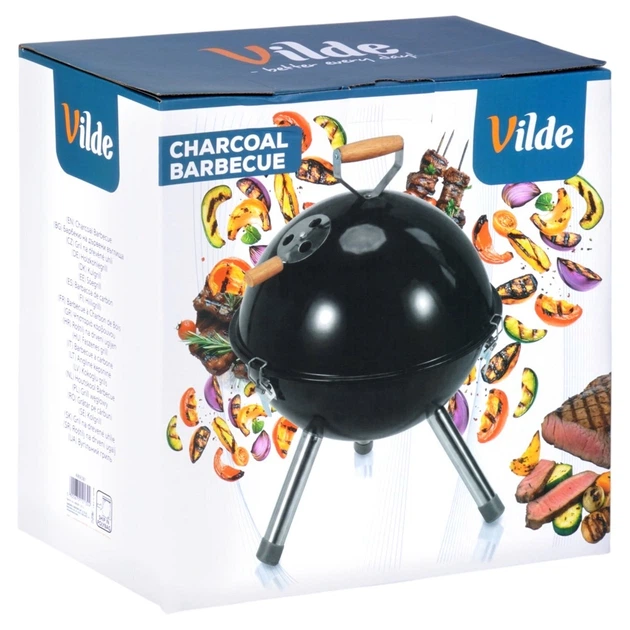 Grill węglowy Vilde 489381 kulisty przenośny stalowy 31 x 31 x 41 cm (5900670121324) - Zdjęcie 5 Grill węglowy Vilde 489381 kulisty przenośny stalowy 31 x 31 x 41 cm (5900670121324) - obraz 5