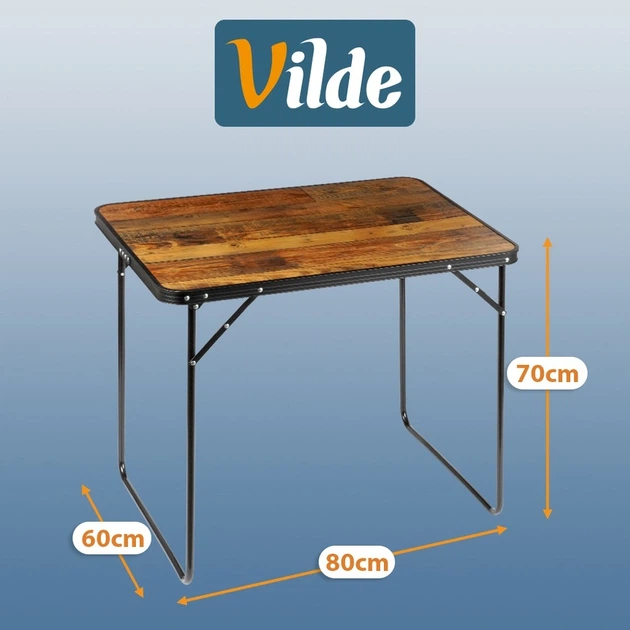 Стіл туристичний Vilde 489411 розкладний 80 x 60 x 70 см Коричневий (5900670121751) - Фото 10 Стіл туристичний Vilde 489411 розкладний 80 x 60 x 70 см Коричневий (5900670121751) - зображення 10