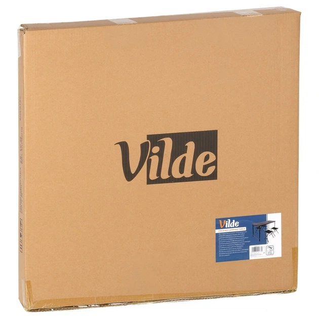 Стіл туристичний Vilde 489413 розкладний 120 x 60 x 55/62/70 см зі стільцями Чорний (5900670121775) - зображення 14