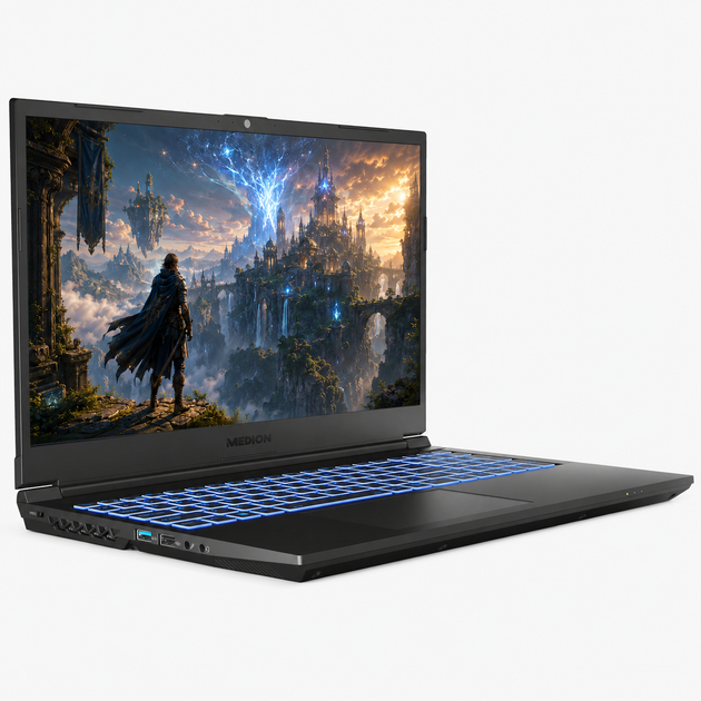 Ігровий ноутбук 15,6" Medion (Lenovo Group) Erazer Deputy P30 | IPS (1920x1080) FullHD | 144 Гц | Intel Core i7-12700H | RAM 16 ГБ | SSD NVME 1 ТБ | Nvidia GeForce RTX 3060, 6 ГБ | Підсвітка клавіатури | Win11 (5348) - Уцінка - зображення 2