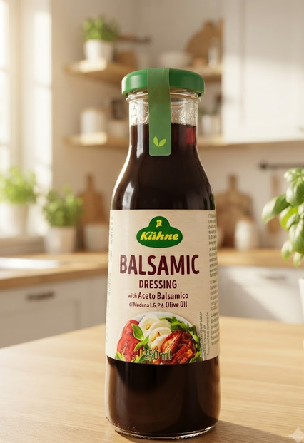 Соус салатный Kühne Balsamic Dressing 250 мл бальзамический дрессинг с оливковым маслом для салатов моцареллы овощей мяса и сыра - Фото 2 Соус салатный Kühne Balsamic Dressing 250 мл бальзамический дрессинг с оливковым маслом для салатов моцареллы овощей мяса и сыра - изображение 2