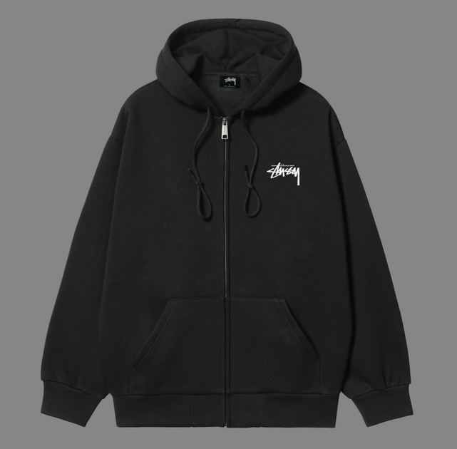 Зип худи Stussy 88803 черного цвета, размер S - Фото 1 Зип худи Stussy 88803 черного цвета, размер S - изображение 1