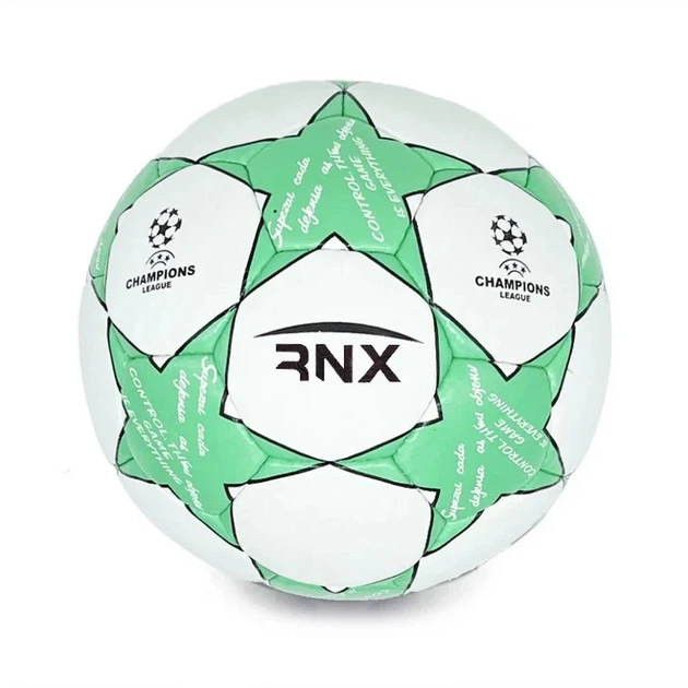 Футбольный мяч Rnx Champion League №5 зеленый искусственная кожа 32 панели - Фото 1 Футбольный мяч Rnx Champion League №5 зеленый искусственная кожа 32 панели - изображение 1