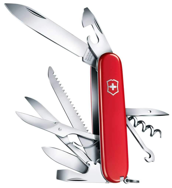 Багатофункціональний ніж Victorinox Huntsman 1.3713 червоний - зображення 2