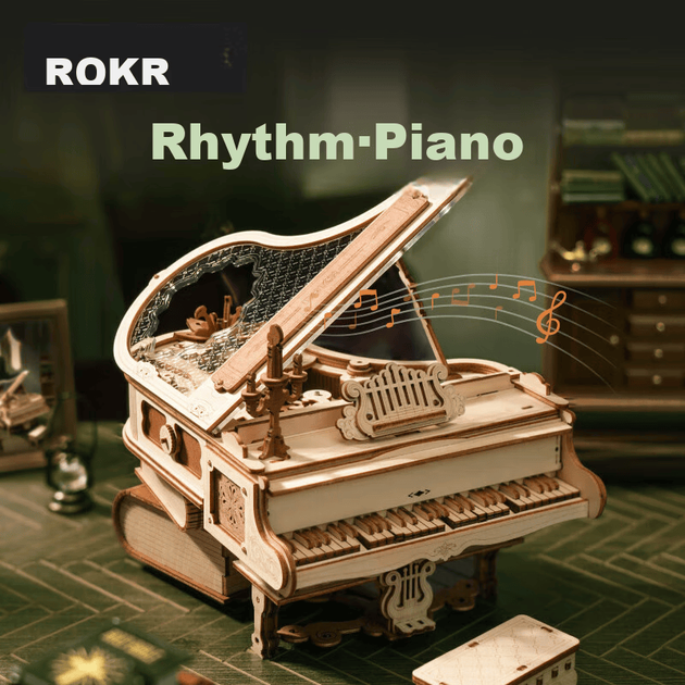 Конструктор ROKR Magic Piano Фортепіано з музичною скринькою 223 деталі - Фото 9 Конструктор ROKR Magic Piano Фортепіано з музичною скринькою 223 деталі - зображення 9
